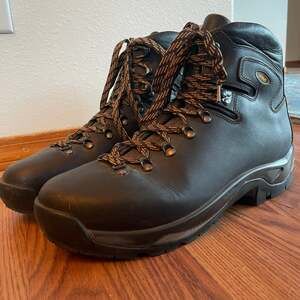 NEW Asolo Men 13 TPS 535 Brown Leather Hiking Backpacking Boots Vibram Sole